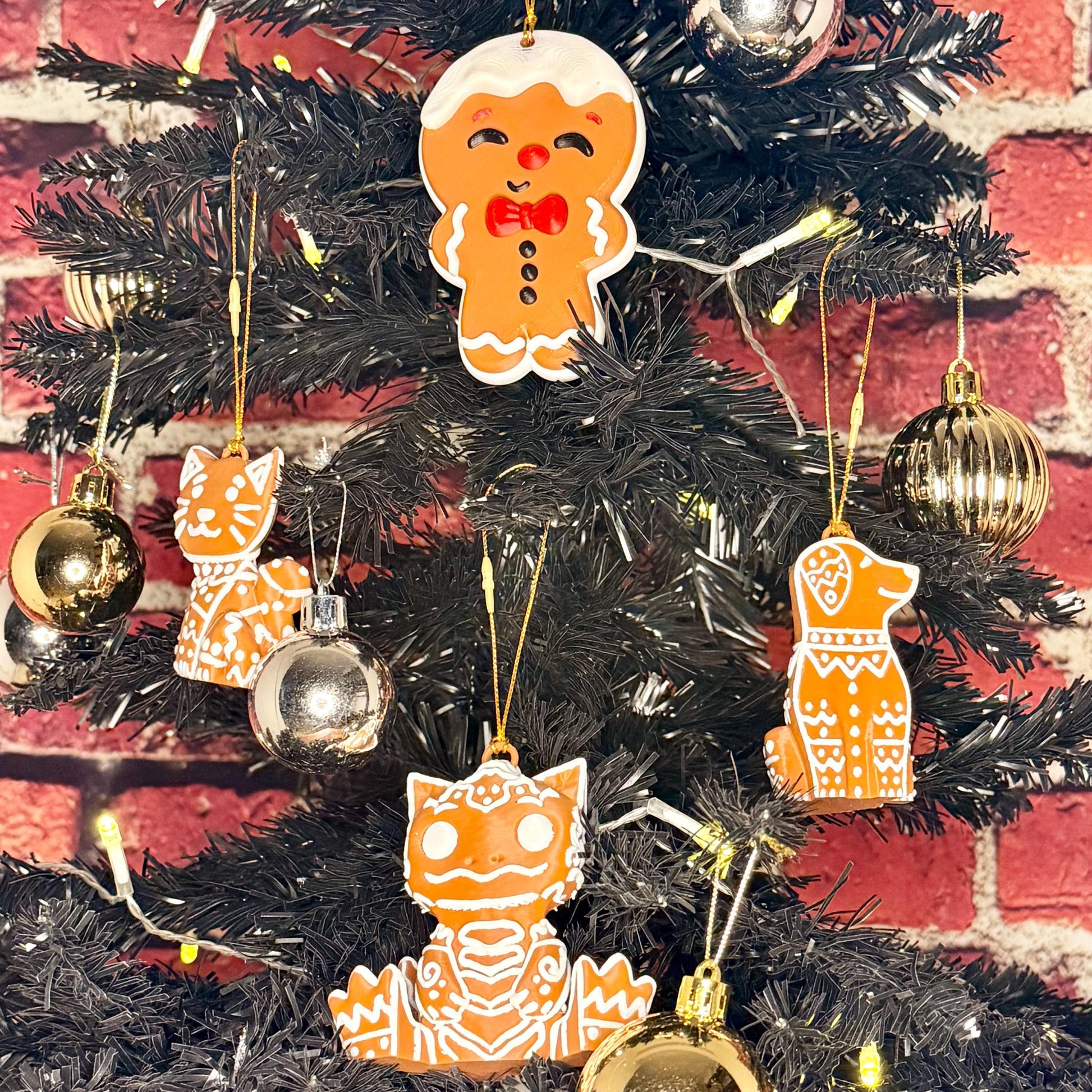 3D Printed Gingerbread Christmas Ornaments | Unique Holiday Decor