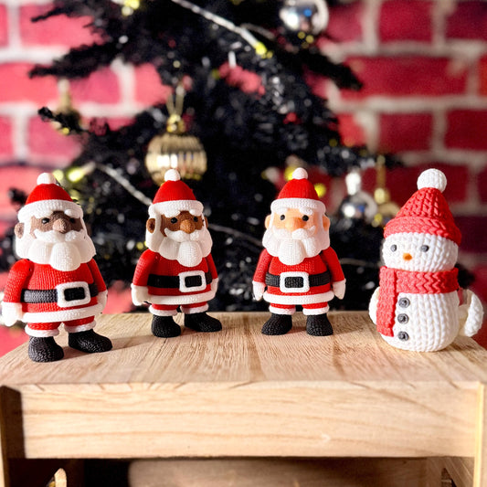 Santa & Snowman Magnets | Inclusive 3D Printed Christmas Decor