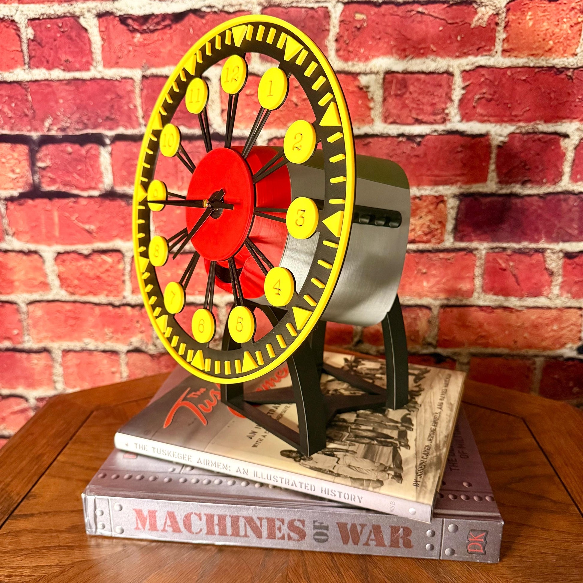 P-51 Mustang Wall Clock 10 Inch | 3D Aviation Decor | Silent Non‑Ticking | Pilot Gift
