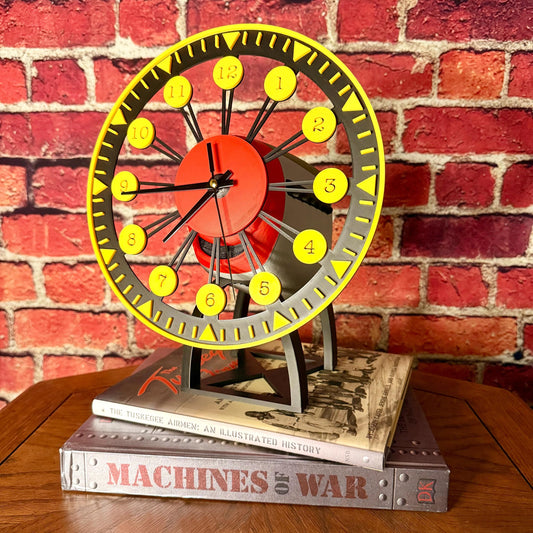 P-51 Mustang Wall Clock 10 Inch | 3D Aviation Decor | Silent Non‑Ticking | Pilot Gift