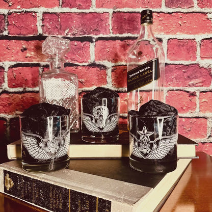 US Army Aviation - Enlisted  | Personalized Engraved Whiskey Glass | Promotion, Retirement Gift