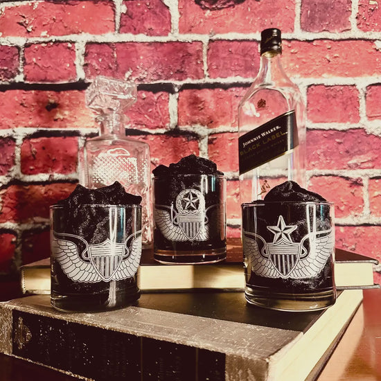 US Army Aviation - Officer  | Personalized Engraved Whiskey Glass | Promotion, Retirement Gift