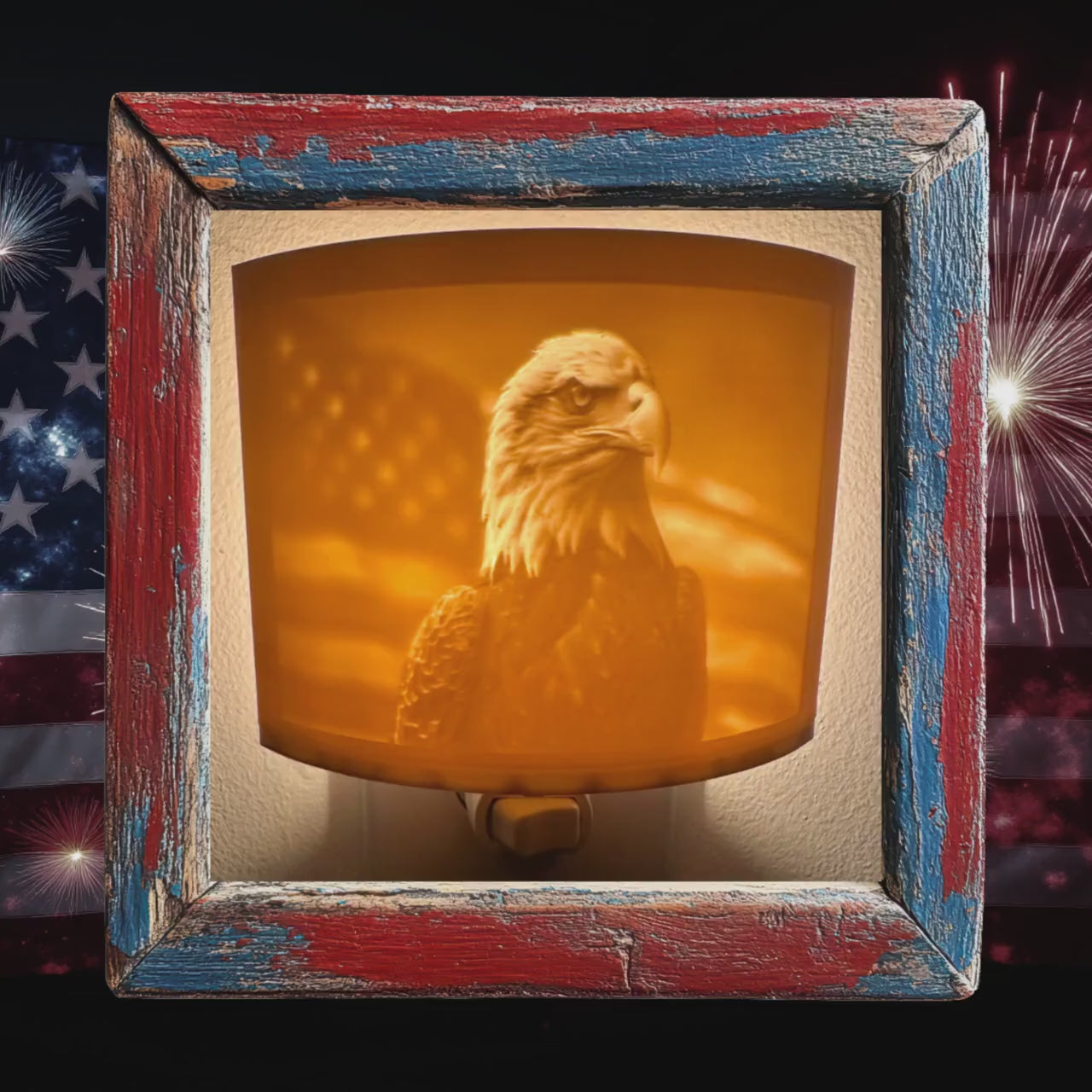 Patriotic Night Lights | 3D Printed American Pride Decor